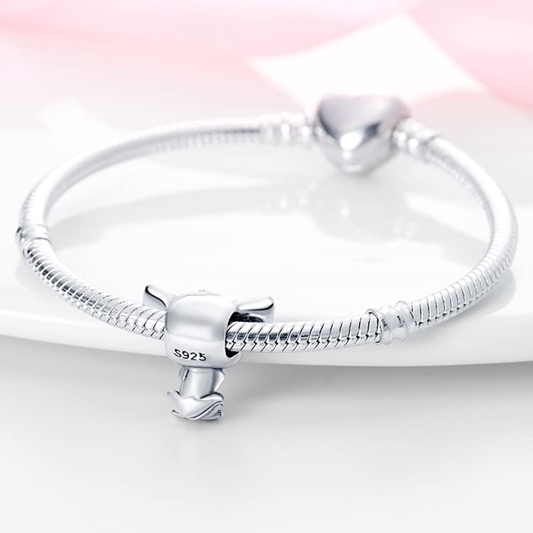 LIGHTDOG 925 Sterling Silver Charms for Bracelets Necklaces Dangle Pendants Beads Charms Fits Pandora Charms Bracelets Jewelry Holidays Gift for Women - style: Xingba puppy Charm