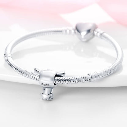 LIGHTDOG 925 Sterling Silver Charms for Bracelets Necklaces Dangle Pendants Beads Charms Fits Pandora Charms Bracelets Jewelry Holidays Gift for Women - style: Xingba puppy Charm