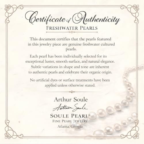 AAA+ Real Freshwater Pearl Stud Earrings, Sterling Silver Hypoallergenic | Hand-Matched White Round Pearls, 925 Silver Posts & Backs, Smooth High-Luster Surface, Soule Pearl Gift Box - color: 14K Gold Plated, size: 6.0-6.5mm