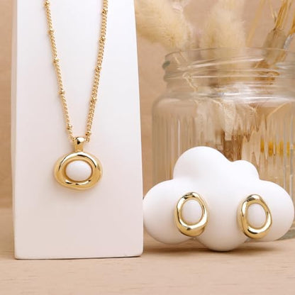 Jean Beau Gold Stone Pendant Necklaces for Women, Chunky Gemstone Dangle Necklace Wedding Prom Fashion Jewelry Gift - color: White Agate