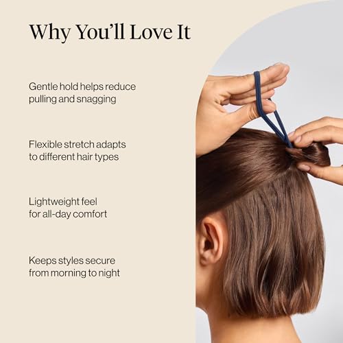 Kitsch Seamless Hair Ties No Damage - Garden Bouquet, 8pcs | Stretchable Hair Bands, Strong All-Day Hold Hair, Rubber Bands For Hair, Ponytail Holders | Hair Accessories for Everyday Use - color: Garden Bouquet (Pack of 8)
