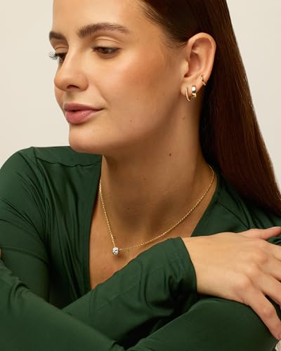 PAVOI Gold Hoop Earrings for Women - 14K-18K Yellow Gold Plated 925 Sterling Silver - Hypoallergenic 3-Pair Small Hoop Earings Set with Cubic Zirconia - Rope Teardrop & Chunky Huggie Styles Earscape Piercings - style: Rope