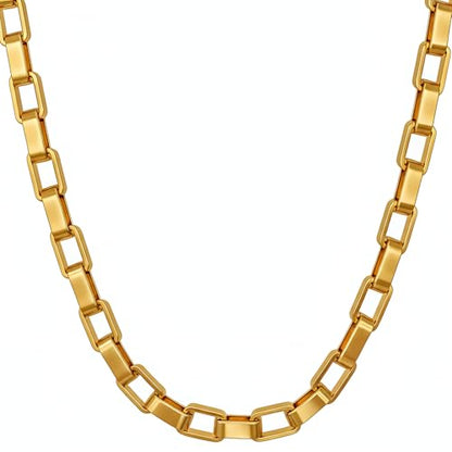 LIFETIME JEWELRY Paperclip Chain Necklace for Men and Women 24k Real Gold Plated Necklace - size: 24 inches, style: 5mm