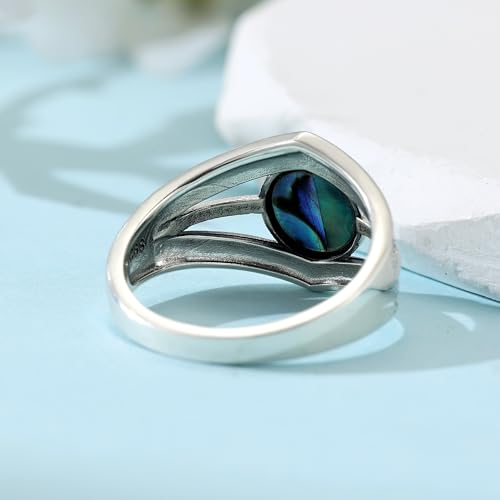 Boho Turquoise Ring for Women Sterling Silver Western Style Statement Ring Bohemian Jewelry Gifts - style: Sunflower