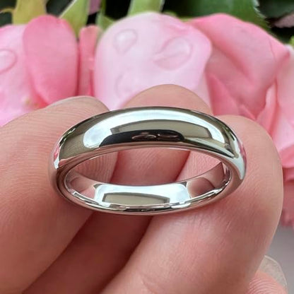 TUTISS 2mm 3mm 4mm 5mm 6mm 7mm 8mm 10mm White Tungsten Rings for Men Women Engagement Wedding Bands Domed Polished Shiny Comfort Fit - color: 5mm White Tungsten