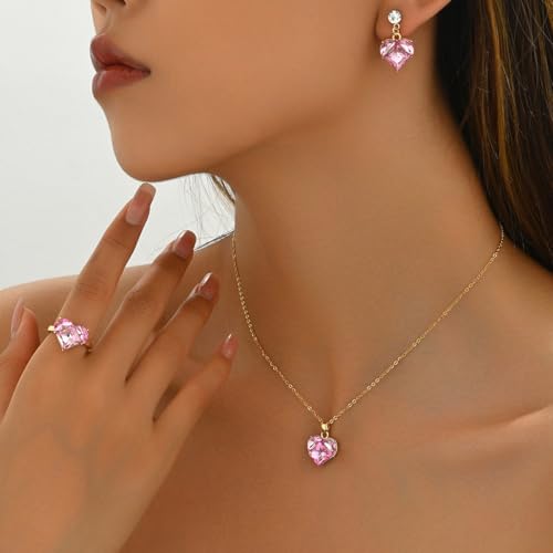 Pearl Necklace for Women Dainty Pearl Necklace Timeless Jewelry christmas gifts friendship gifts for women - color: B-Heart shaped zircon inlaid necklace