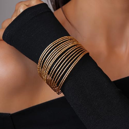 Chunky Cuff Bracelets for Women Wide Gold/Silver Cuffs Bangle Hollow Out Adjustable Bracelets Punk Vintage Jewelry - style: Gold D