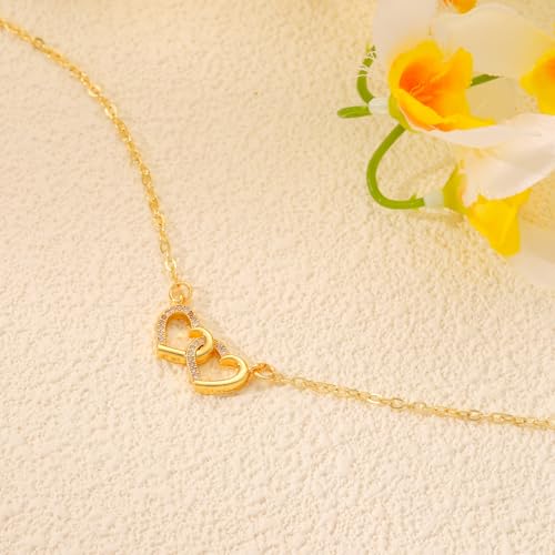 Starain Sunflower Necklaces for Women 14K Gold Plated Rotate Sunflower Pendant Necklace Cute Fun Necklaces 18 inch - color: D-Gold-Heart