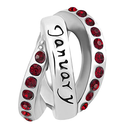 January-December Birthday Charm Compatible with Pandora Bracelets Birthstone Charms for Women Jewelry - style: 1