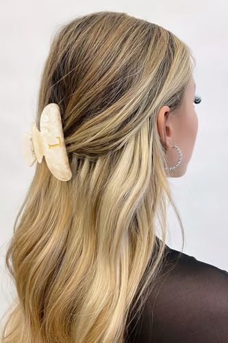 LILIE&WHITE Acrylic Letter Hair Clips For Women Stylish L Monogram | Alphabet Hair Clip Fashion Glitter Claw Clips Elegant And Durable Hair Accessory Large Hair Clips L - color: HC22539L