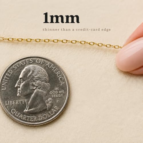 KEZEF 18K Gold Plated 925 Sterling Silver Box Chain Necklace for Women, 1mm Thin & Sturdy Italian Chain Necklace, Rose Gold & Silver Available, 15/16/18/20/22/24/30 Inch - color: Sterling Silver, size: 16 Inch