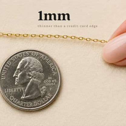 KEZEF 18K Gold Plated 925 Sterling Silver Box Chain Necklace for Women, 1mm Thin & Sturdy Italian Chain Necklace, Rose Gold & Silver Available, 15/16/18/20/22/24/30 Inch - color: Sterling Silver, size: 16 Inch
