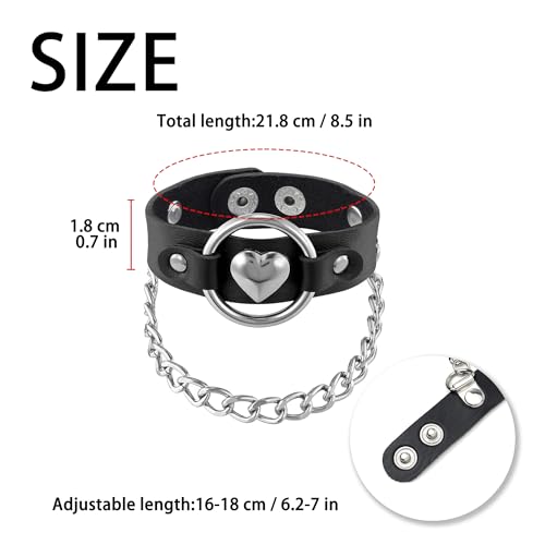 Mens Bracelet Braided Leather Punk Rock Cuff Bracelets Wrap Bracelet for Men Women Black - color: C:3PCS