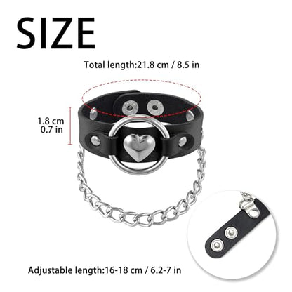 Mens Bracelet Braided Leather Punk Rock Cuff Bracelets Wrap Bracelet for Men Women Black - color: C:3PCS