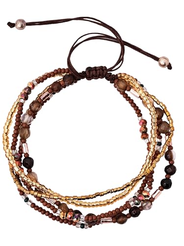 Bohemian Bead Stacked Bracelet, Vintage Multi-Layer Bracelet, Gift for Her - style: Bracelet R17-025