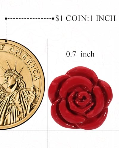 Rose Flower Brooch Pins for Women Men, Fashion Brooches and Pins for Women Lapel Pin for Men Suits Elegant Red Flower Brooches for Christmas Valentine Wedding Birthday Party Gift - style: 3 Pcs