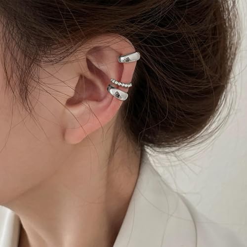 Ear Cuff Earrings for Women Chunky Ear Cuffs Non Piercing | Clip on cartilage earrings helix fake earrings jewelry trendy stuff christmas gift stocking stuffers - color: K