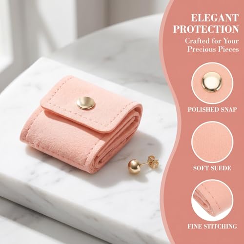 3 Pcs Mini Travel Jewelry Bags: Portable Small Jewelry Organizer Case - Foldable Roll Up Pouch for Rings Earrings Necklaces - Travel Storage Bag for Vacation