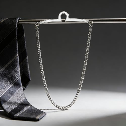 Yoursfs Tie Chains for Men Gold and Sliver Tie - style: Stainless Steel Chain Tie Clip