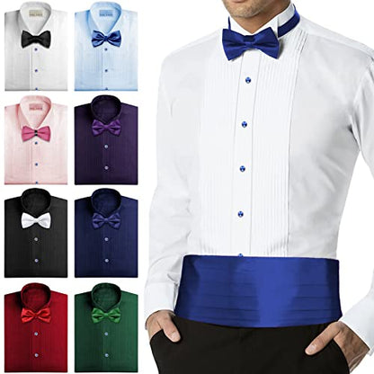 HAWSON Crystal Shirt Studs for Men's Tuxedo Shirt, Tuxedo Buttons for Birthday Wedding Party Christmas. - color: Royal blue