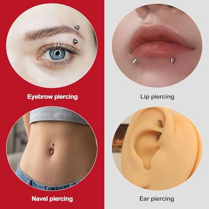 8Pack 16G 6-12mm 316L Surgical Steel Eyebrow Rings Curved Barbell Rook Daith Anti Eyebrow Piercing Jewelry Vertical Labret Jewelry for Women Men