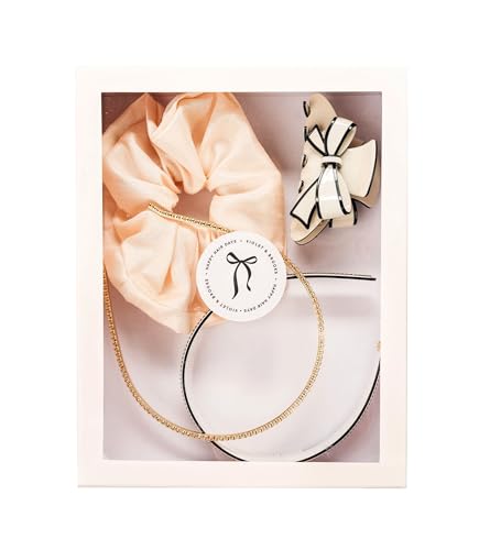 Violet & Brooks Everyday Essentials Hair Accessory Gift Box - Cream - color: Cream