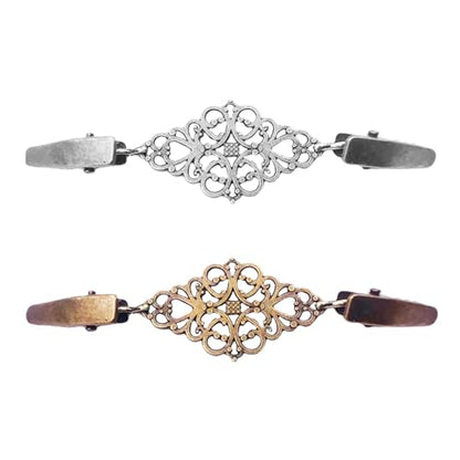 Beaupretty Sweater Fine Workmanship 2pcs Vintage Retro Collar Shawl Clips Cardigan Brooch Clips Sturdy Alloy Material with Dresses and Shirts Proms and Parties
