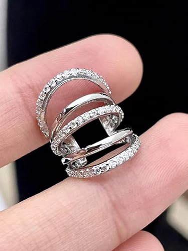 Ear Cuffs for Women – Clip On Cartilage Hoop Earrings – Huggie Hoop Earrings Jewelry Gifts - color: D