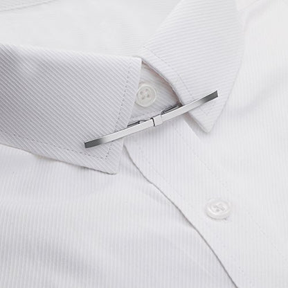 AnotherKiss 6-Pack Tie Collar Bar Pins for Men, Gold Silver Tone | Six gold and silver tone collar bar pins lift the tie knot and add polished style for business, weddings and formal outfits.