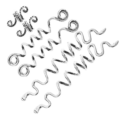 6pcs Dreadlock Hair Jewelry Set Braiding Hair Cuffs Spiral Coils Charms for Women