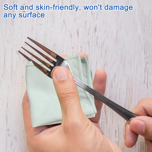 7 Pcs Horsehair Detail Brush Set - 2 Silver Cleaning Horsehair Brushes + 5 Polish Cloth, Detailing Brush & Polishing Cloth for Silverware, Jewelry, Plateware & Sterling Silverware - size: 2Brushes+5Polishing Cloth