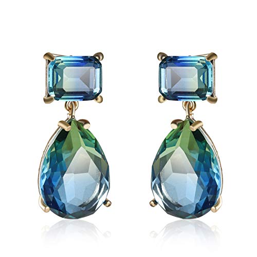 Elegant Wedding Bridal Crystal Teardrop Necklace Earrings Jewelry Set - style: necklace earrings set