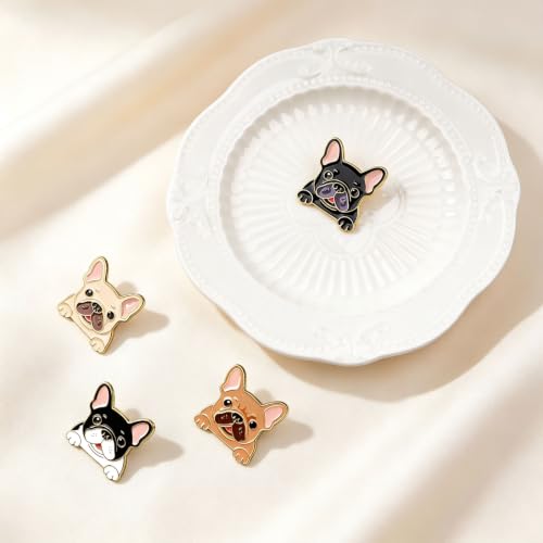 2/4/5/20pcs Funny Enamel Pins Bulk - Aesthetic Hard Enamel Lapel Pins Set, Art Brooches for Backpacks, Jackets, Hats, Bags, Lanyards, Cute Animal Pins for Adults, Kids, Women, Men - style: 4pcs Dog