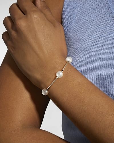 Elegance 11 designs 10mm Crystal White Pearl Blessing Bracelet - style: Style-silver 1pcs