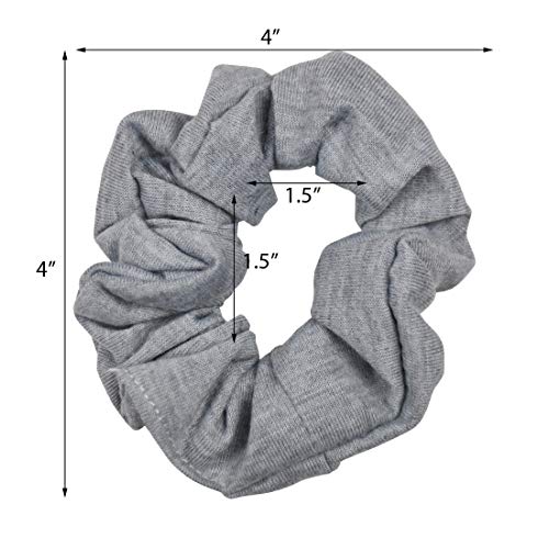 9 Pack Scrunchies Hair Ties (Greys) - color: Greys