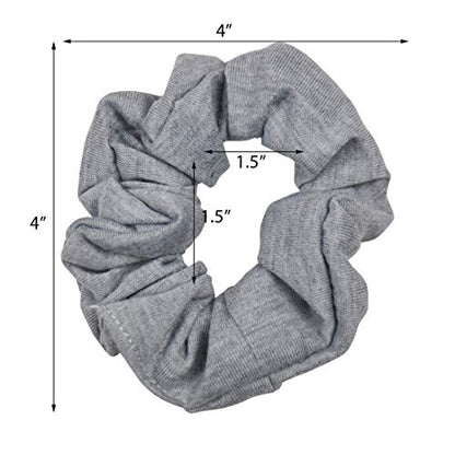 9 Pack Scrunchies Hair Ties (Greys) - color: Greys