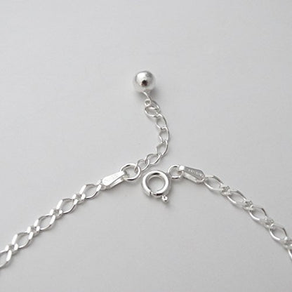 FashionJunkie4Life Sterling Silver Adjustable Link Anklet with Extension, Sterling Silver ankle bracelets for women, Summer bracelets, Foot Jewelry, Boho Jewelry for women - color: Figaro Link