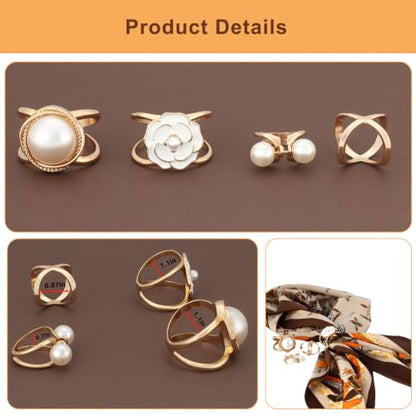 Scarf Rings Buckle And Slides For Women Scarves Pin Tshirt Ties Clip For The Side