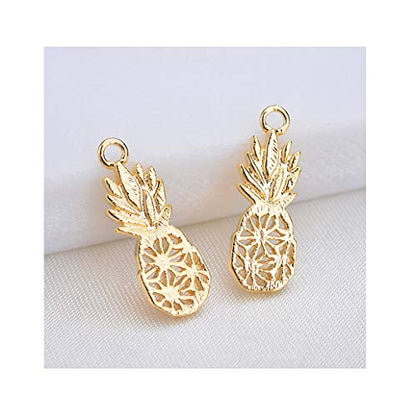 Baydurcan Friendship Anchor Compass Necklace Good Luck Elephant Pendant Chain Necklace with Message Card Gift Card - style: Pineapple