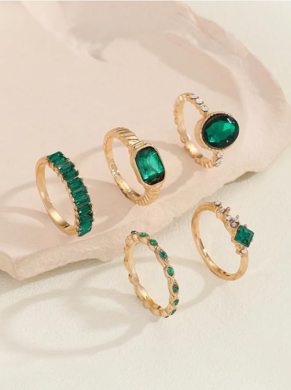 Chunky Stackable Rings Set For Women Open Adjustable Bold Thick Geometric Knuckle Rings Minimalist Statement Jewelry Gift - style: Style 7