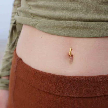 16G Labret Stud, G23 Titanium Vertical Labret Lip Piercing Jewelry, Gold Eyebrow Ring Clicker Belly Button Ring Hoop For Women Men - color: Gold, size: 10mm