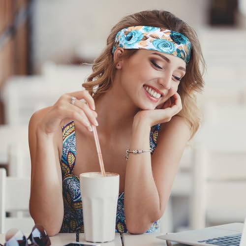 DiyJibb Boho Headbands for Women, 7PCS Fashion Wide Hair Bands for Summer Vacation & Music Festival - color: Black01