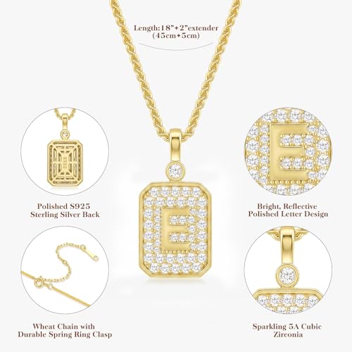 Initial Necklaces for Women 18K Gold Plated Letters Pendant Necklace Personalized Jewelry Birthday Gifts Wife Anniversary for Women Mom