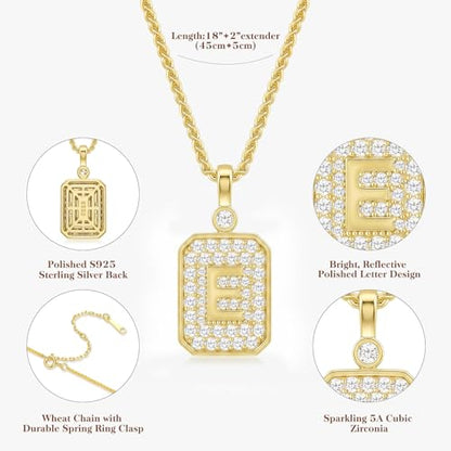 Initial Necklaces for Women 18K Gold Plated Letters Pendant Necklace Personalized Jewelry Birthday Gifts Wife Anniversary for Women Mom