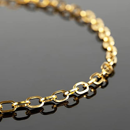 UMAOKANG 16.4 Feet Gold Plated Link Chain for Jewelry Making Stainless Steel Paperclip Chain Bulk with Jump Rings Lobster Clasps for Jewelry Bracelet Necklace Choker Making Supplies - color: Gold Square