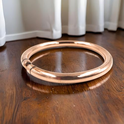 SHINDE EXPORTS pure copper bracelets cuf kada bangle for men and women - style: heavy 7mm round 80gms