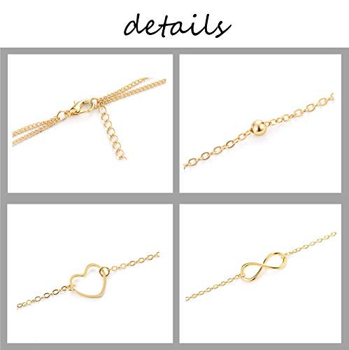 4-8Pcs Sexy Body Chain Belly Waist Chain Necklace Summer Beach Bikini Bra Body Jewelry for Women Gold Tone - style: A2:8pcs, Gold Tone