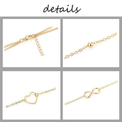4-8Pcs Sexy Body Chain Belly Waist Chain Necklace Summer Beach Bikini Bra Body Jewelry for Women Gold Tone - style: A2:8pcs, Gold Tone