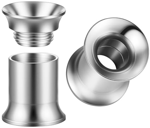 Surigcal Stainless Steel Ear Gauges Tunnels - Internally Threaded Plugs For Ears - Internally Threaded Ear Gauges For Men Women - Double Flare Internal Thread Screw-Fit Gauge Flesh Tunnel Earrings - color: Steel, size: 6mm (2g)