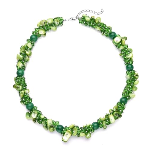 Beaded Necklaces Necklaces Shell- Colorful Beads y Summer 20-23 Inch - color: Green